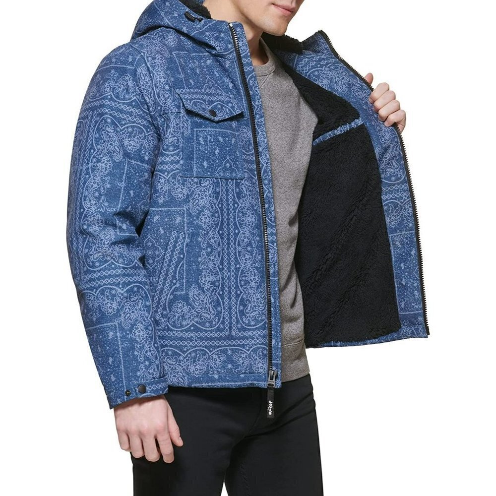 NWT Levi's Men's Soft Shell Two Pocket Sherpa Lined Hooded Trucker Jacket - Picture 2 of 8